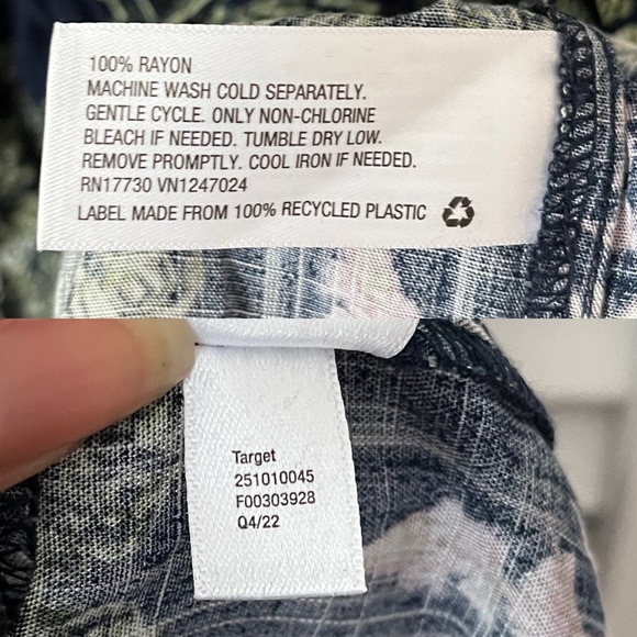 Agua bendita x Target sleeveless dress tile floral flutter mini, size XL, NWT - Picture 9 of 10